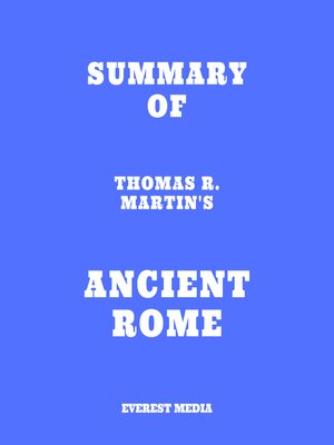 cover image of Summary of Thomas R. Martin's Ancient Rome